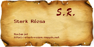 Sterk Rózsa névjegykártya