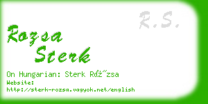 rozsa sterk business card